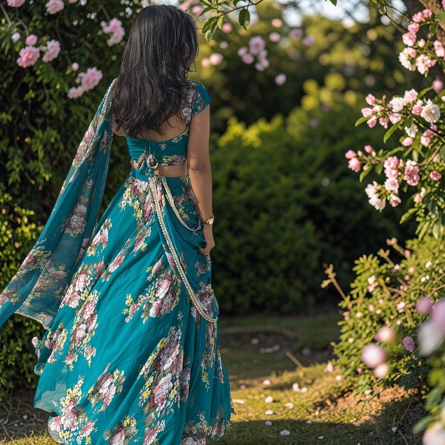 PEACOCK BLUE LEHENGA