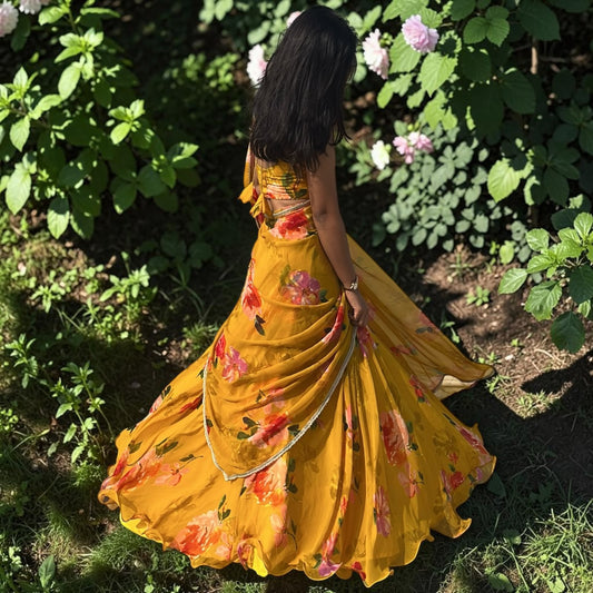 MUSTARD YELLOW LEHENGA