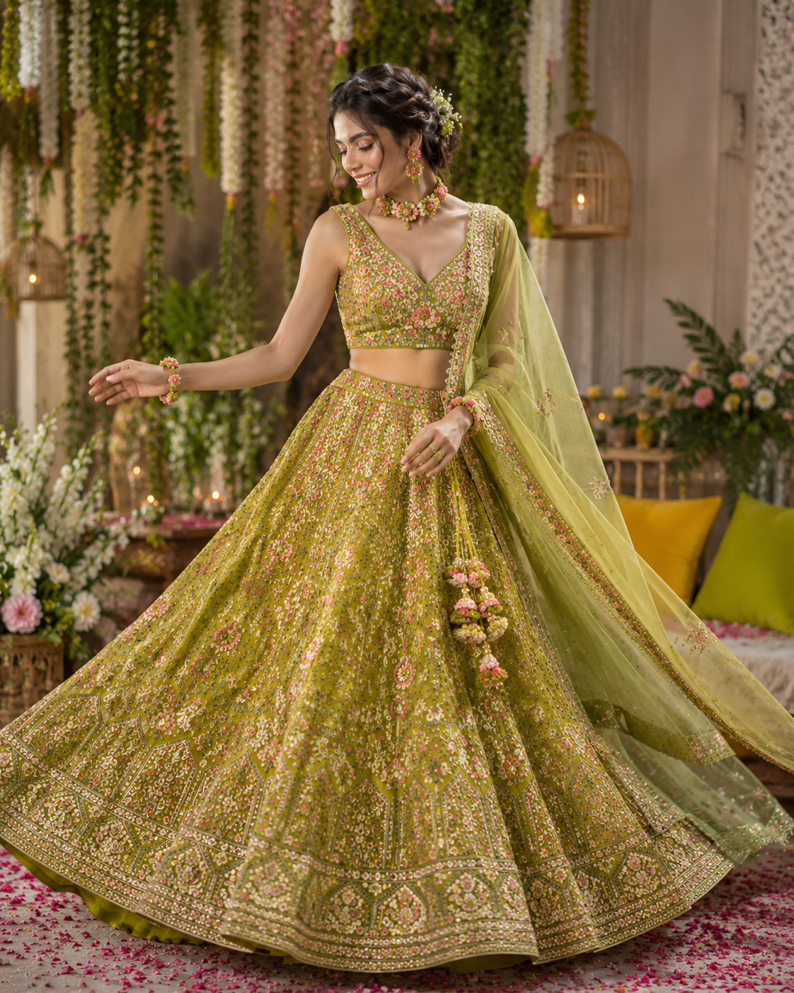 Mehendi Lehengas