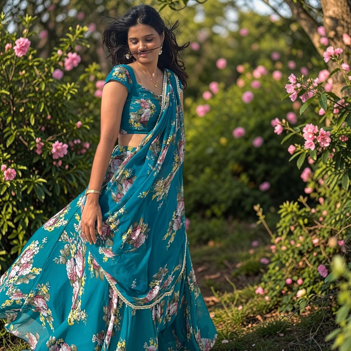 PEACOCK BLUE LEHENGA