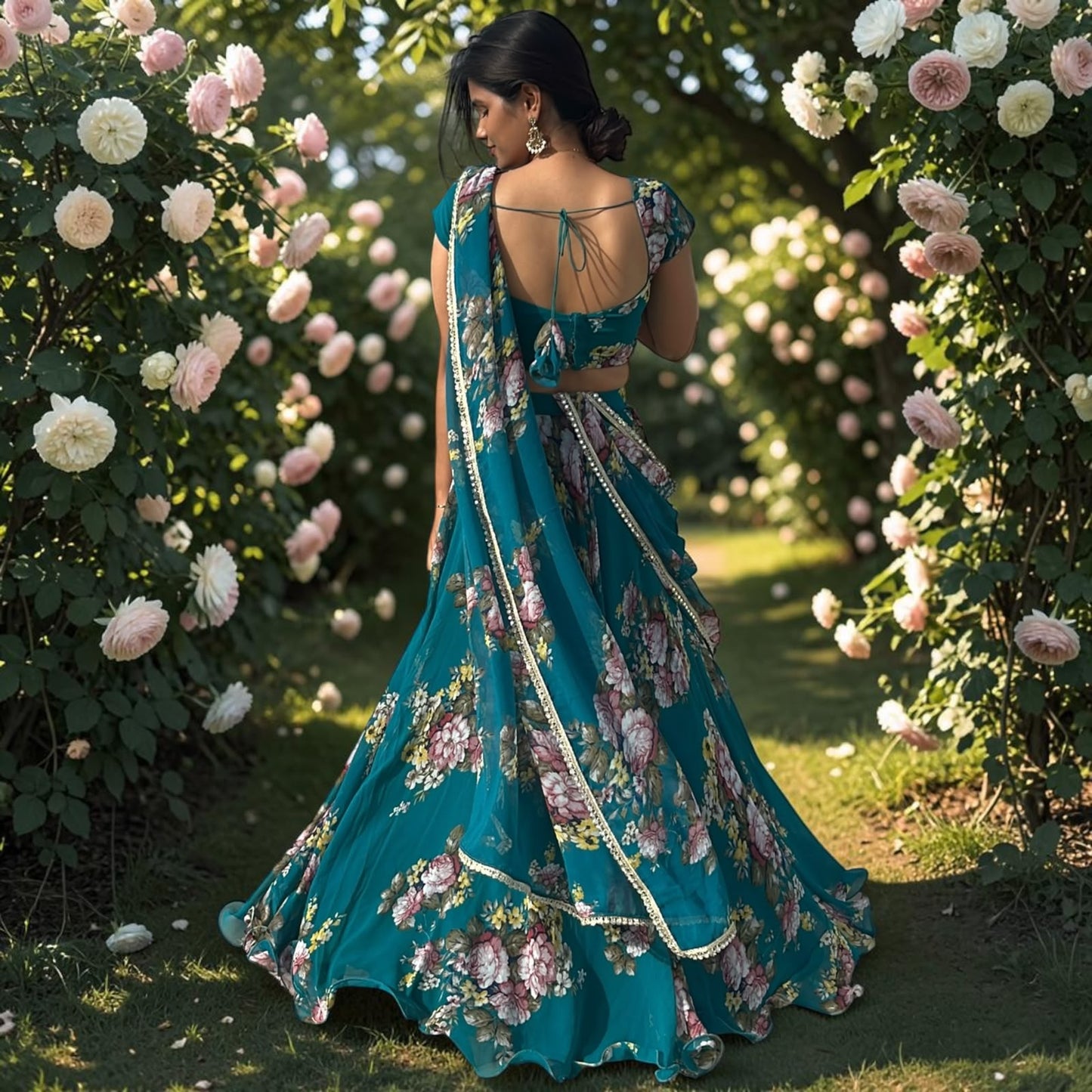 PEACOCK BLUE LEHENGA