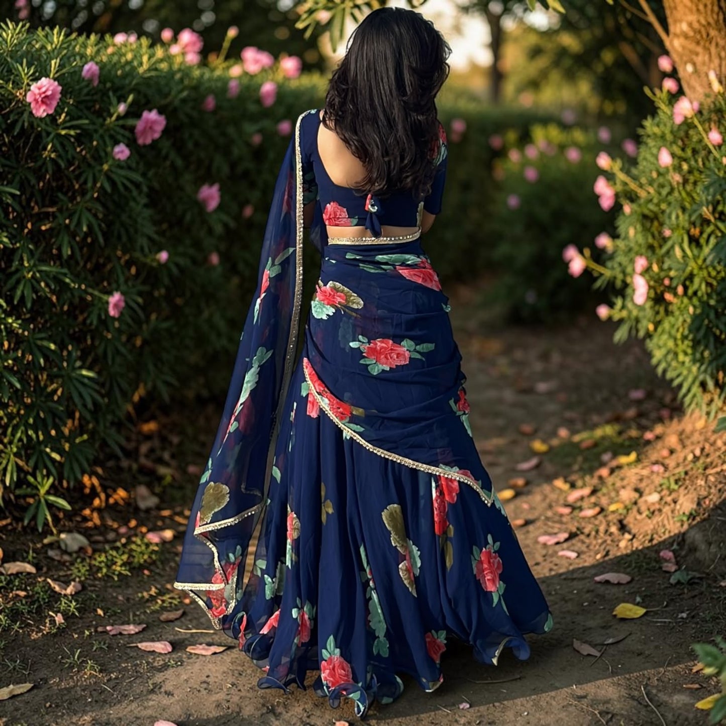 NAVY BLUE LEHENGA