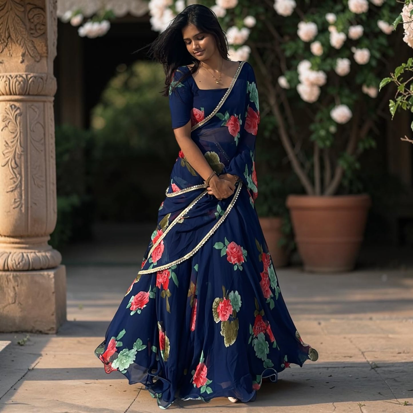 NAVY BLUE LEHENGA