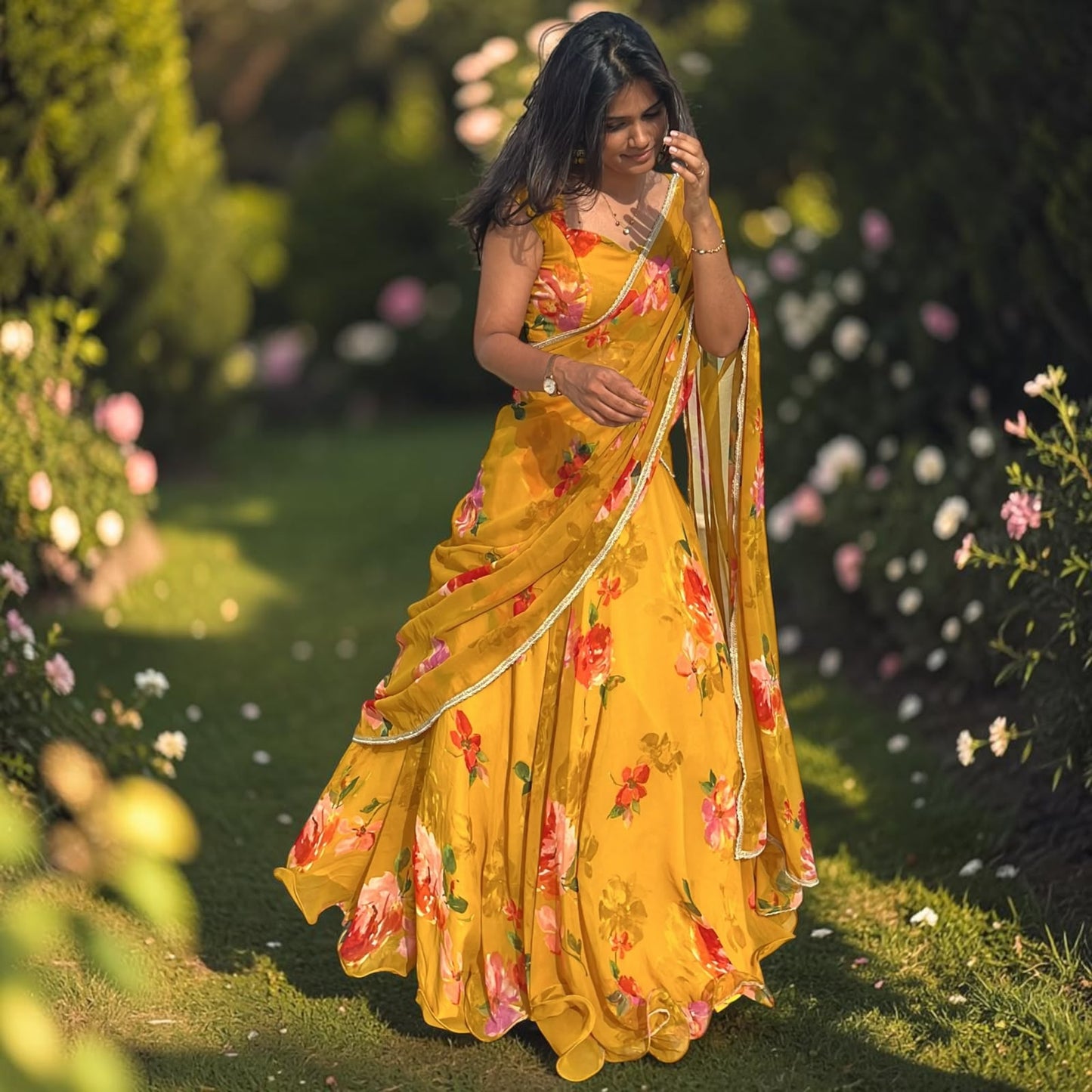 MUSTARD YELLOW LEHENGA