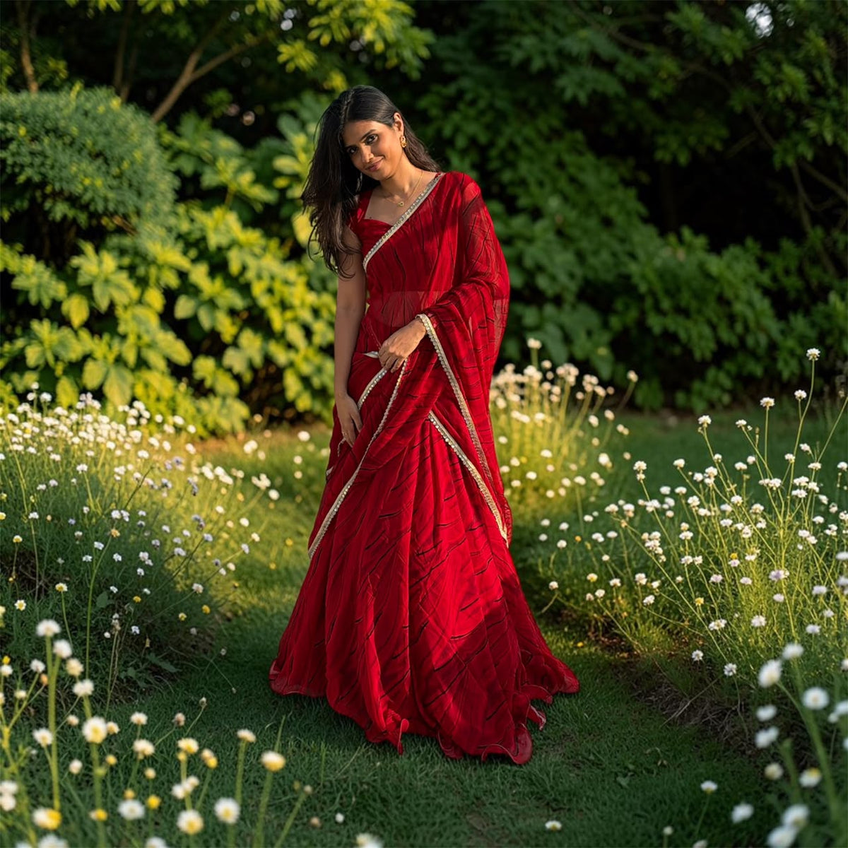CHERRY RED LEHENGA