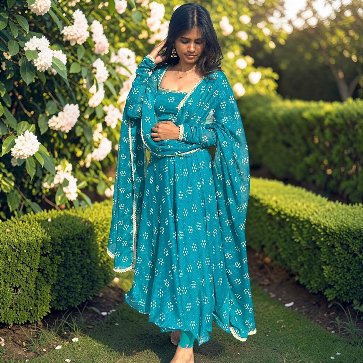CHIFFON BANDHANI ANARKALI