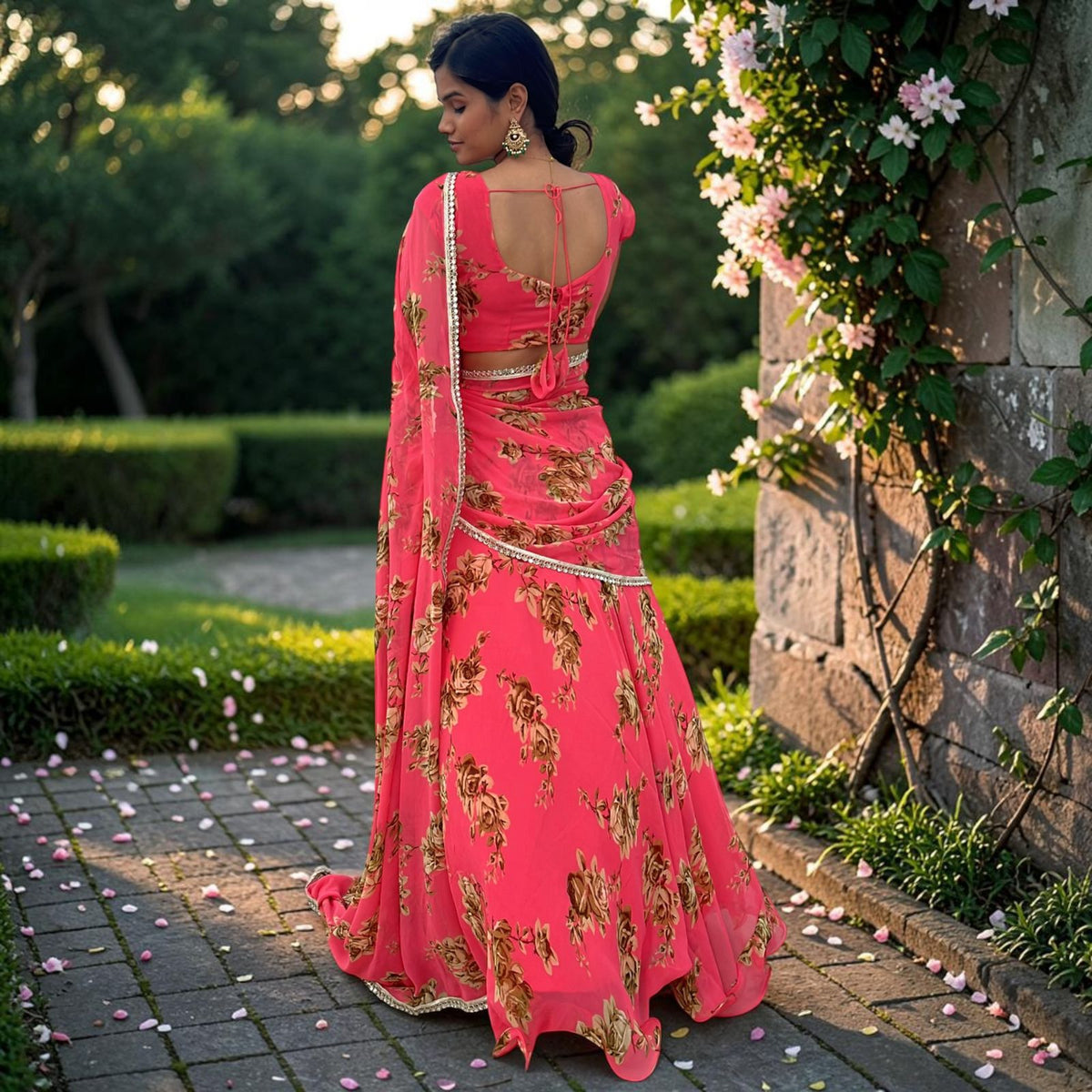 PINK FLORAL LEHEGNA