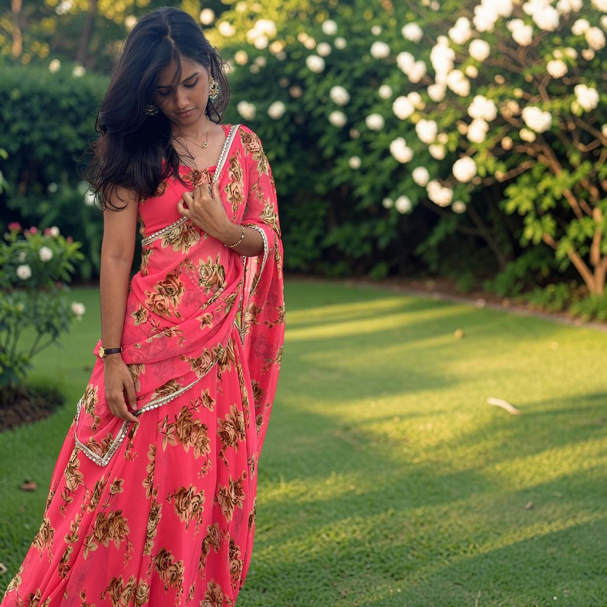PINK FLORAL LEHEGNA