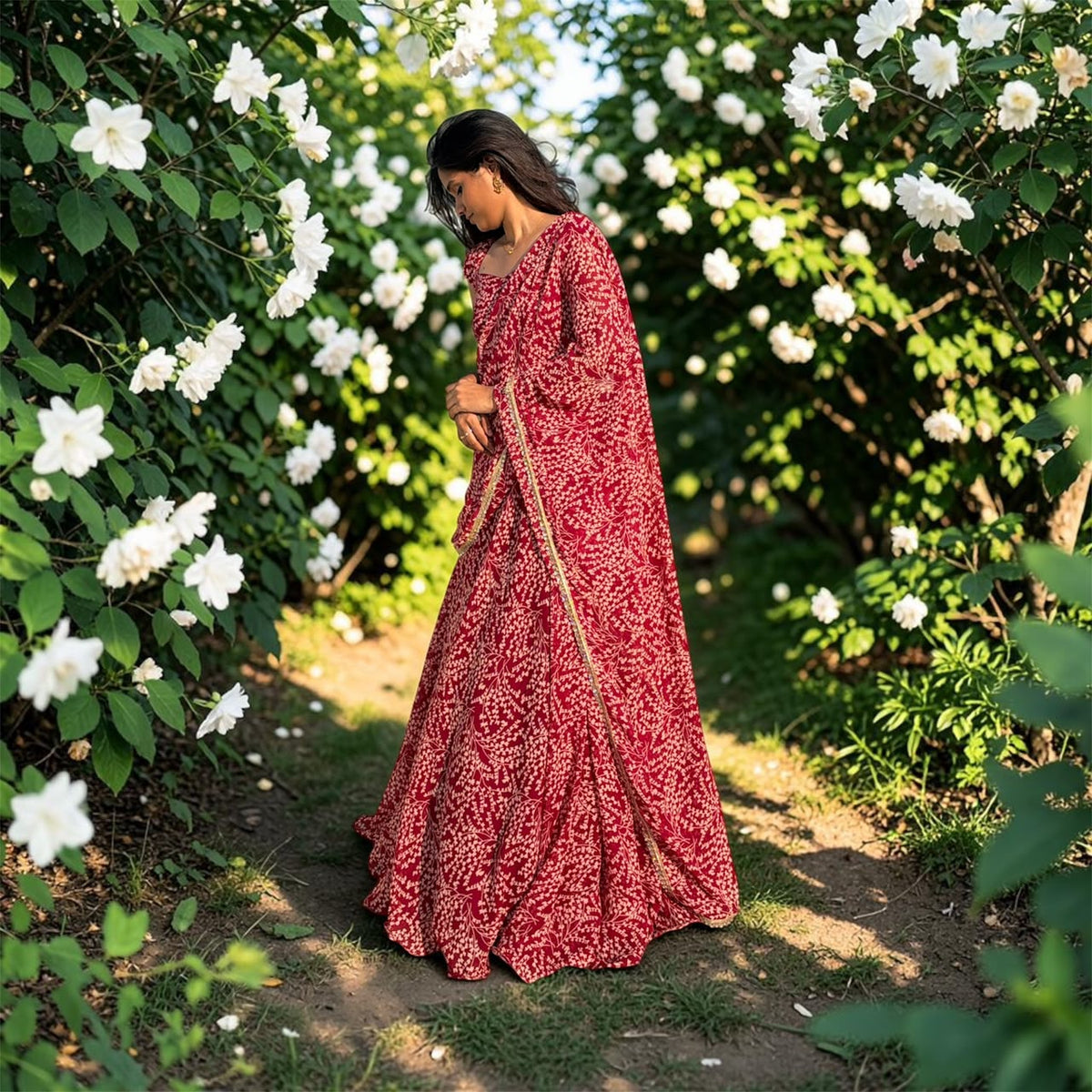 WINE RED LEHENGA