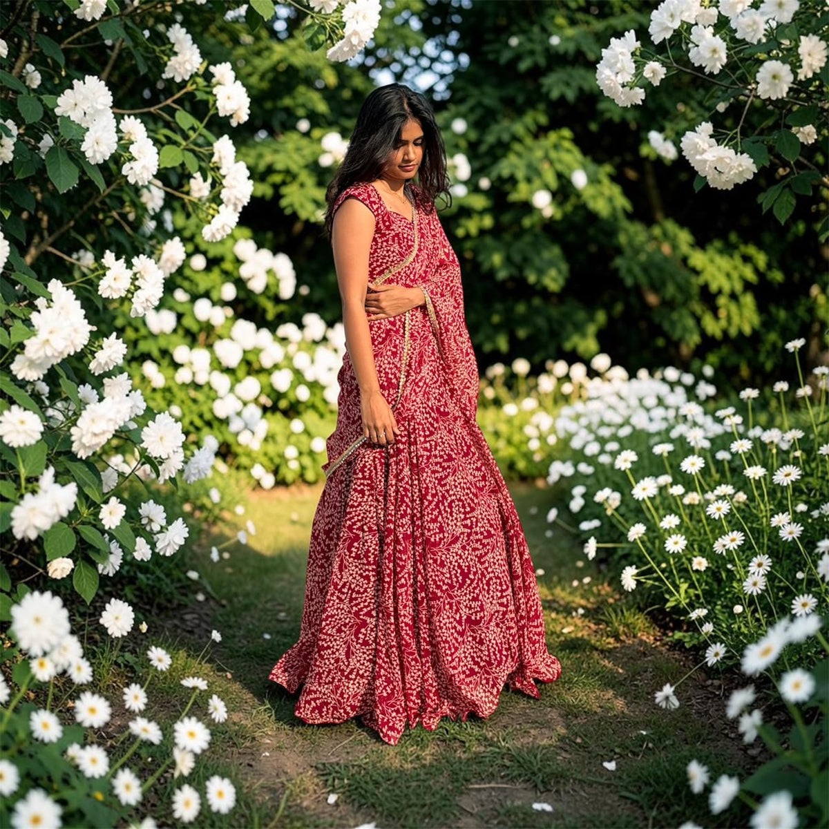 WINE RED LEHENGA